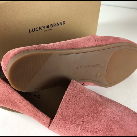 Lucky Brand Brettany Oiled Suede Flat Slip On NIB - Picture 5 of 7